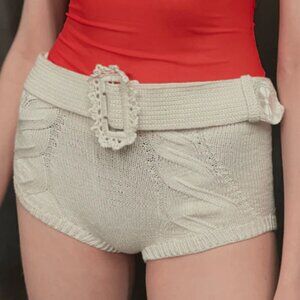 Nastyamasha 'Crochet Floral Shorts' Knitted Micro Shorts - size SMALL, NWT